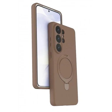 Mey İthalat®  Samsung Galaxy S26 Ultra Regal Magsafe Standlı Kapak - Çöl Titanyum