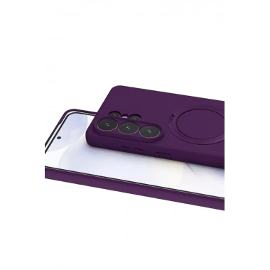 Mey İthalat®  Samsung Galaxy S26 Ultra Regal Magsafe Standlı Kapak - Derin Mor