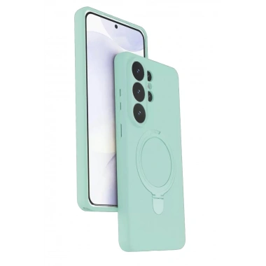 Mey İthalat®  Samsung Galaxy S26 Ultra Regal Magsafe Standlı Kapak - Su Yeşili
