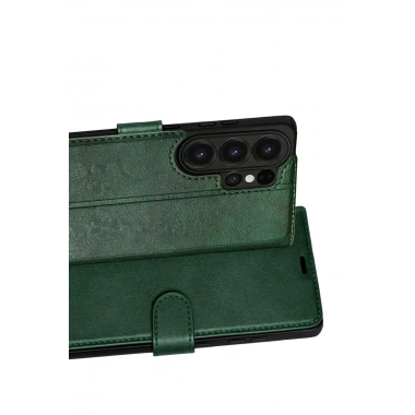 Mey İthalat®  Samsung Galaxy S26 Ultra Trend S Plus Kapaklı Kılıf - Yeşil