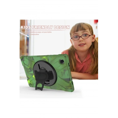 Mey İthalat®  Samsung Galaxy T220 Tab A7 Lite 8.7 Kılıf Amazing Tablet Kapak - Kamuflaj