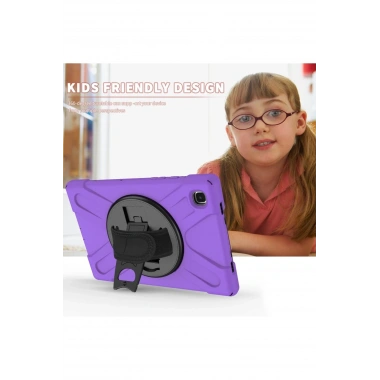 Mey İthalat®  Samsung Galaxy T220 Tab A7 Lite 8.7 Kılıf Amazing Tablet Kapak - Mor