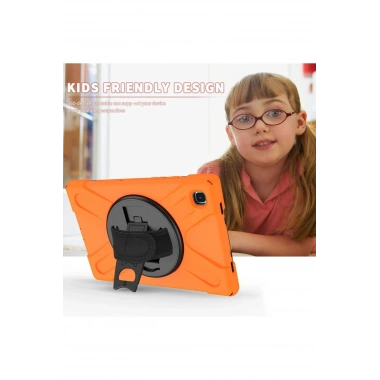 Mey İthalat®  Samsung Galaxy T220 Tab A7 Lite 8.7 Kılıf Amazing Tablet Kapak - Turuncu