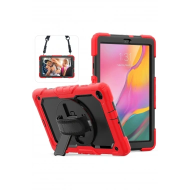 Mey İthalat®  Samsung Galaxy T510 Tab A 10.1 Kılıf Pars Tablet Kapak - Kırmızı