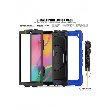 Mey İthalat®  Samsung Galaxy T510 Tab A 10.1 Kılıf Pars Tablet Kapak - Mavi