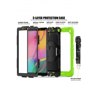 Mey İthalat®  Samsung Galaxy T510 Tab A 10.1 Kılıf Pars Tablet Kapak - Yeşil