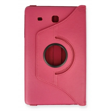 Mey İthalat®  Samsung Galaxy T560 Tab E 9.7 Kılıf 360 Tablet Deri Kılıf - Pembe