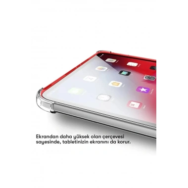 Mey İthalat®  Samsung Galaxy T737 Tab S7 FE 12.4 Kılıf Anti Shock Tablet Silikon - Şeffaf