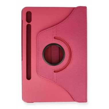 Mey İthalat®  Samsung Galaxy T870 Tab S7 11 Kılıf 360 Tablet Deri Kılıf - Pembe