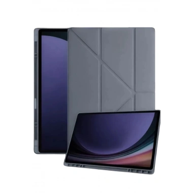 Mey İthalat®  Samsung Galaxy Tab A11 Kalemlikli Mars Tablet Kılıfı - Koyu Gri