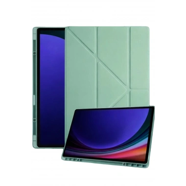 Mey İthalat®  Samsung Galaxy Tab A11 Plus Kalemlikli Mars Tablet Kılıfı - Açık Yeşil