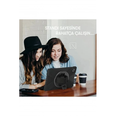 Mey İthalat®  Samsung Galaxy X200 Tab A8 10.5 Kılıf Amazing Tablet Kapak - Mor