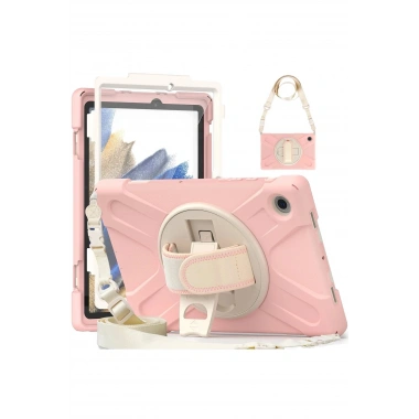 Mey İthalat®  Samsung Galaxy X200 Tab A8 10.5 Kılıf Amazing Tablet Kapak - Pembe