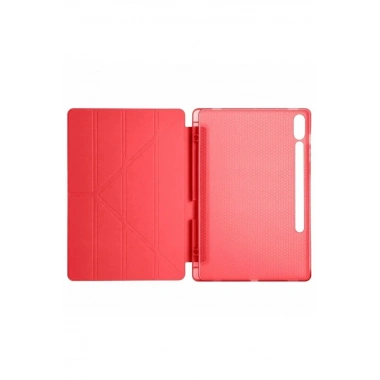 Mey İthalat®  Samsung Galaxy X510 Tab S9 FE 11 Kılıf Kalemlikli Mars Tablet Kılıfı - Kırmızı