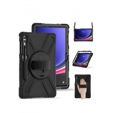 Mey İthalat®  Samsung Galaxy X610 Tab S9 FE Plus 12.4 Kılıf Amazing Tablet Kapak - Siyah