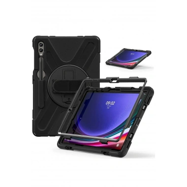 Mey İthalat®  Samsung Galaxy X610 Tab S9 FE Plus 12.4 Kılıf Amazing Tablet Kapak - Siyah