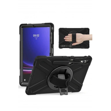 Mey İthalat®  Samsung Galaxy X610 Tab S9 FE Plus 12.4 Kılıf Amazing Tablet Kapak - Siyah