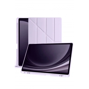 Mey İthalat®  Samsung Galaxy X610 Tab S9 FE Plus 12.4 Kılıf Kalemlikli Mars Tablet Kılıfı - Lila