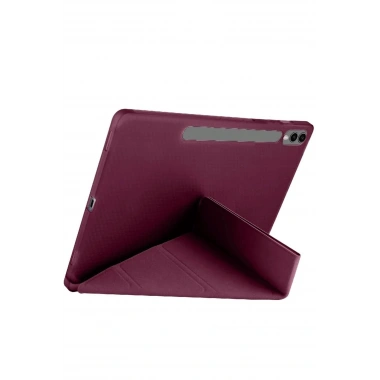 Mey İthalat®  Samsung Galaxy X610 Tab S9 FE Plus 12.4 Kılıf Kalemlikli Mars Tablet Kılıfı - Mürdüm