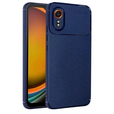 Mey İthalat®  Samsung Galaxy XCover 7 Kılıf Auto Focus Karbon Kapak - Lacivert