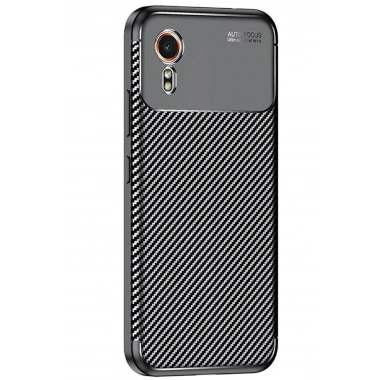 Mey İthalat®  Samsung Galaxy XCover 7 Kılıf Auto Focus Karbon Kapak - Siyah