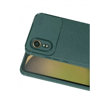 Mey İthalat®  Samsung Galaxy XCover 7 Kılıf Auto Focus Karbon Kapak - Yeşil