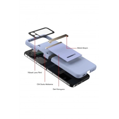 Mey İthalat® Samsung Galaxy Z Flip 3 Kılıf Belt Flip Kapak - Siyah