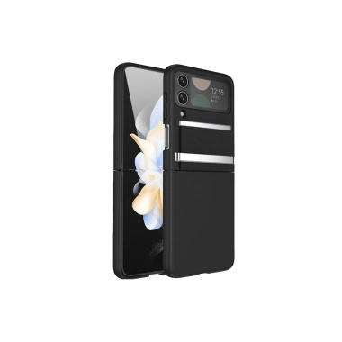 Mey İthalat® Samsung Galaxy Z Flip 3 Kılıf Belt Flip Kapak - Siyah