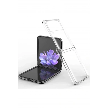 Mey İthalat® Samsung Galaxy Z Flip 3 Kılıf Fold TPU Silikon - Şeffaf