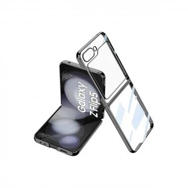 Mey İthalat® Samsung Galaxy Z Flip 5 Kılıf Fold Element Kapak - Siyah