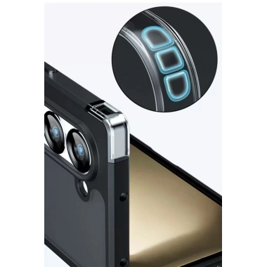 Mey İthalat®  Samsung Galaxy Z Fold 5 Kılıf Blur Fold Kapak - Mat Siyah