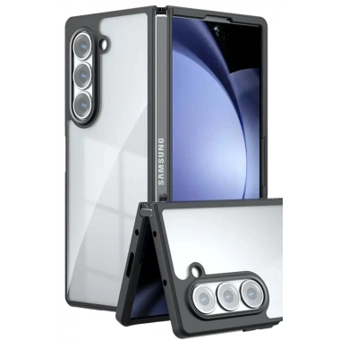 Mey İthalat®  Samsung Galaxy Z Fold 5 Kılıf Blur Fold Kapak - Siyah