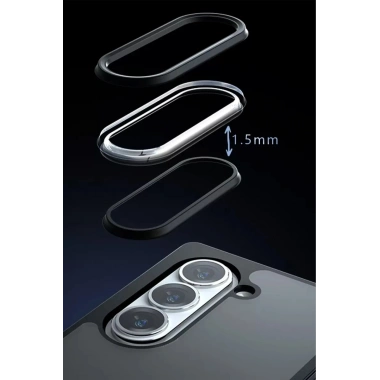 Mey İthalat®  Samsung Galaxy Z Fold 5 Kılıf Blur Fold Kapak - Siyah