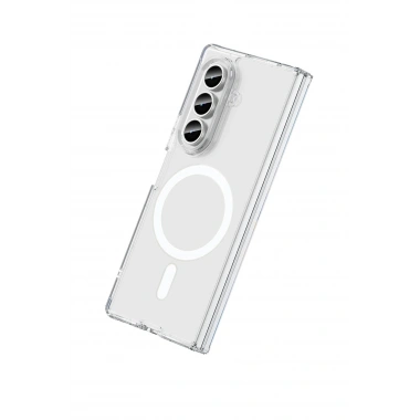 Mey İthalat®  Samsung Galaxy Z Fold 7 Kılıf Magneticsafe Şeffaf Silikon - Şeffaf
