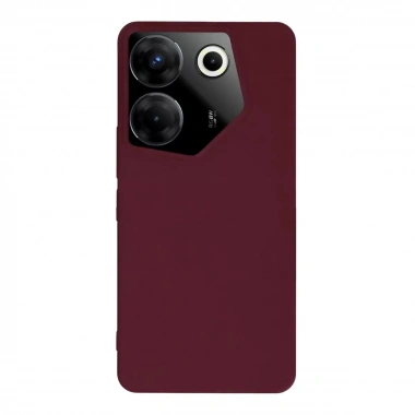 Mey İthalat®  Tecno Camon 20 Pro 5G Kılıf First Silikon - Bordo