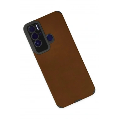 Mey İthalat® Tecno Pova Neo Kılıf Loop Deri Silikon - Kahverengi