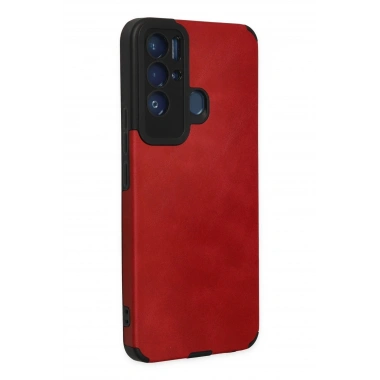 Mey İthalat® Tecno Pova Neo Kılıf Loop Deri Silikon - Kırmızı