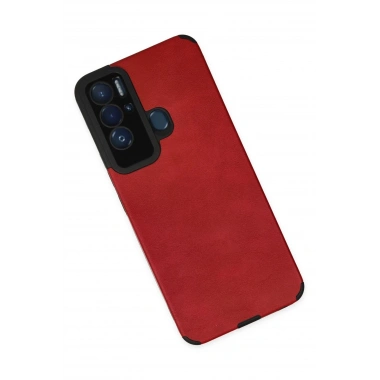 Mey İthalat® Tecno Pova Neo Kılıf Loop Deri Silikon - Kırmızı