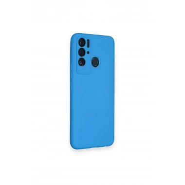 Mey İthalat®  Tecno Pova Neo Kılıf Nano içi Kadife Silikon - Mavi