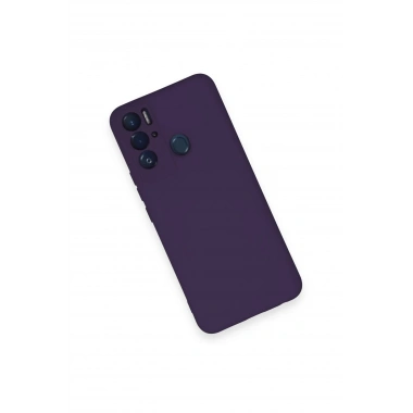 Mey İthalat®  Tecno Pova Neo Kılıf Nano içi Kadife Silikon - Mor