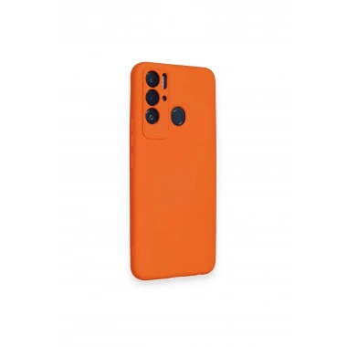 Mey İthalat®  Tecno Pova Neo Kılıf Nano içi Kadife Silikon - Turuncu