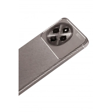 Mey İthalat®  Tecno Spark 30 Pro Kılıf Auto Focus Karbon Kapak - Gri