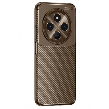 Mey İthalat®  Tecno Spark 30C Kılıf Auto Focus Karbon Kapak - Kahverengi