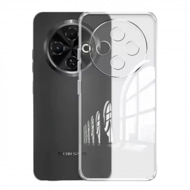Mey İthalat®  Tecno Spark 30C Kılıf Lüx Şeffaf Silikon