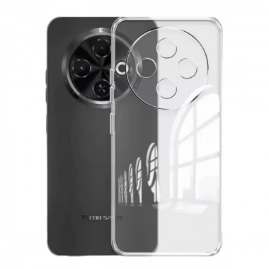 Mey İthalat®  Tecno Spark 30C Kılıf Lüx Şeffaf Silikon