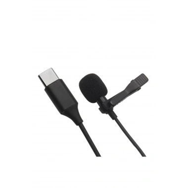 Mey İthalat®  Type-C 2 Metre Double Mikrofon - Siyah