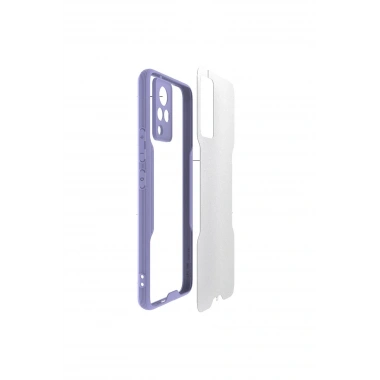 Mey İthalat®  Vivo V21 Kılıf Platin Silikon - Lacivert