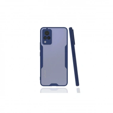 Mey İthalat®  Vivo V21 Kılıf Platin Silikon - Lacivert