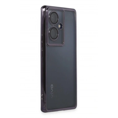 Mey İthalat®  Vivo V29 Lite Kılıf  Lensli Silikon - Mor