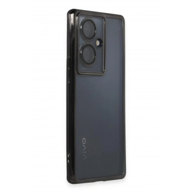 Mey İthalat®  Vivo V29 Lite Kılıf  Lensli Silikon - Siyah